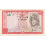 Malásia 10 Ringgit de 1972-76