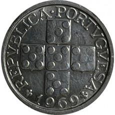 Portugal 10 Centavos 1969 Alumínio