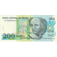  Brasil 200 Cruzeiros de 1990