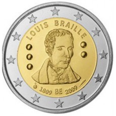Bélgica 2€ Braille 2009