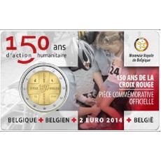 Bélgica 2€ 150 Anos da Cruz Vermelha Coincard 2014