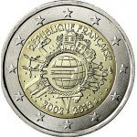 França 2€ 10 Anos do Euro 2012