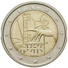 Itália 2€ Louis Braille 2009