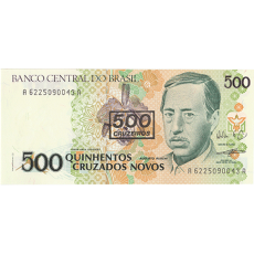  Brasil 500 Cruzeiros em 500 Cruzados Novos de  1990