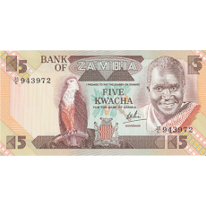 Zâmbia 5 Kwacha de 1980-1988