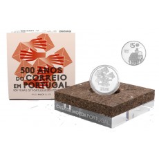 Portugal 5€ 500 Anos do Correio em Portugal 2020 Prata Proof