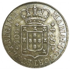 Açores D. Maria I 300 Réis 1794 Prata