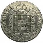 D. João Príncipe Regente Cruzado (480 Réis) 1805, diadema c/ 1 ponto, prata