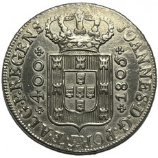 D. João Príncipe Regente Cruzado (480 Réis) 1805, diadema c/ 1 ponto, prata