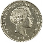 D. Pedro V 100 Réis (Tostão) 1854, prata