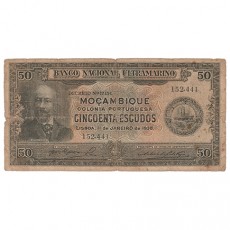 50 $ Escudos - Banco Nacional Ultramarino 11/08/1938