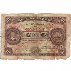 10$00 Escudos - Banco Nacional Ultramarino 01/09/1941