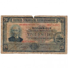 20$00 Escudos - Banco Nacional Ultramarino 06/04/1937