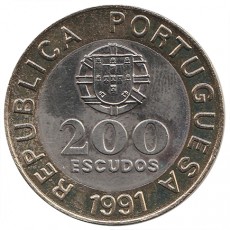 Portugal 200$00 Escudos de 1991