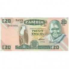  Zâmbia 20 Kwacha de 1986 - 1988