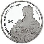 Portugal 5€ Maria Bárbara de Bragança 2017 Prata Proof  