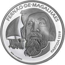 Portugal 7,5€ 500 Anos da Viagem de Circum-Navegação de Fernão de Magalhães 2019 A Partida Prata Proof 