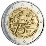 França 2€ 75 anos da Unicef 2021