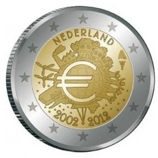 Holanda 2€ 10 Anos do Euro 2012