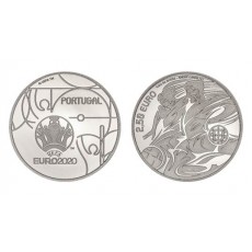 Portugal 2,50€ Euro 2020 UEFA Prata Proof