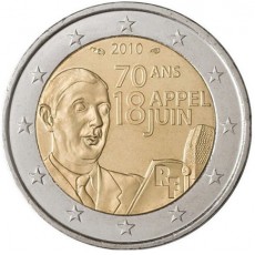 França 2€ Charles Gaulle 2010