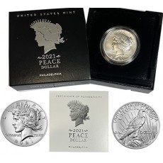 USA 1 Dolar Prata 2021 "Peace" Philadelphia
