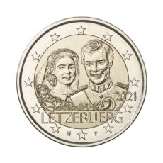 Luxemburgo 2€ 40º Aniversário Casamento Theresa e Henry 2021